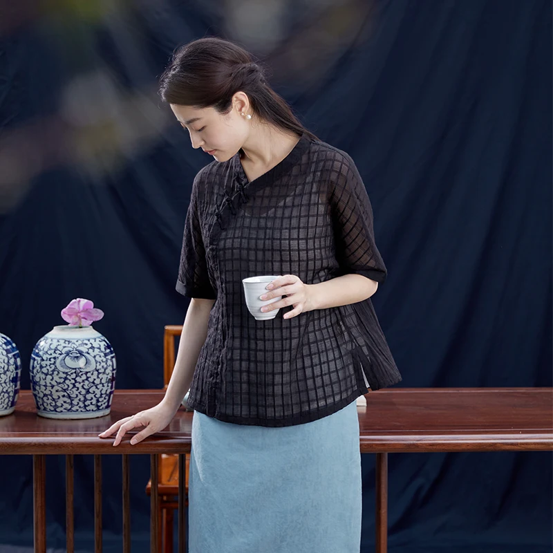 Original Pure Cotton Floral Embroidery irt Stand Collar Button up Women's Faion Spring Autumn Long Sve Busin Office
Original Pure Cotton Floral Embroidery irt Stand Collar Button up Women's Faion Spring Autumn Long Sve Busin Office