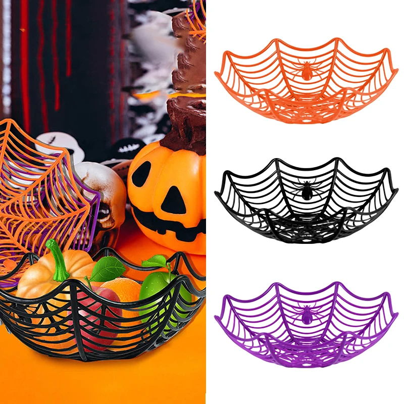 Halloween Decor Spider Web Bowl Fruit Plate Biscuit Candy Black Package Basket Bowl for Halloween Party Supplies Trick or Treat
Halloween Decor Spider Web Bowl Fruit Plate Biscuit Candy Black Package Basket Bowl for Halloween Party Supplies Trick or Treat