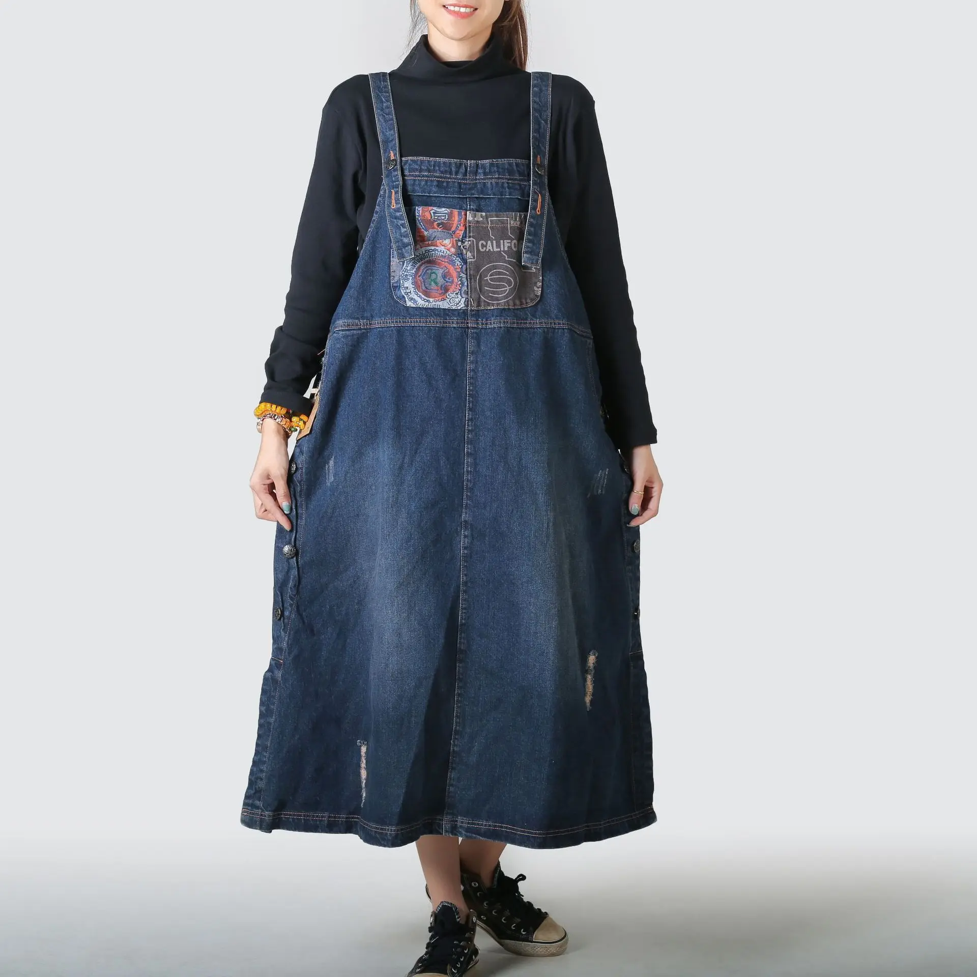 TIYIHAILEY Vintage Women Long Mid-Calf Summer Denim Dresses Sleeveless Dress With Poackets Spaghetti Strap Blue Grey 2025 New
TIYIHAILEY Vintage Women Long Mid-Calf Summer Denim Dresses Sleeveless Dress With Poackets Spaghetti Strap Blue Grey 2025 New