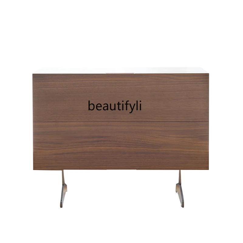Simple Modern Walnut Side Table Bedroom Bed Cabinet Corner Table Charles Bedside Table Assembly Double Door
Simple Modern Walnut Side Table Bedroom Bed Cabinet Corner Table Charles Bedside Table Assembly Double Door