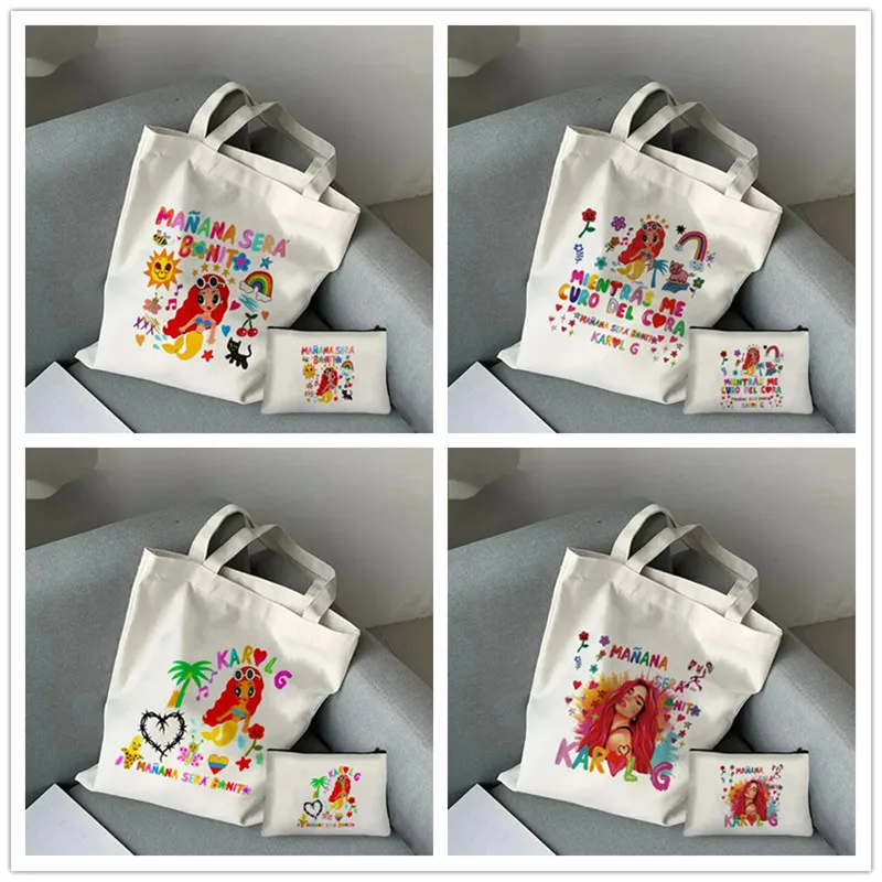 2pcs Karol G Tote Bag Set Women Handbag Cosmetic Orangizer Large Capacity Shopping Bags Portable Travel Storage Girls Handbags
2pcs Karol G Tote Bag Set Women Handbag Cosmetic Orangizer Large Capacity Shopping Bags Portable Travel Storage Girls Handbags