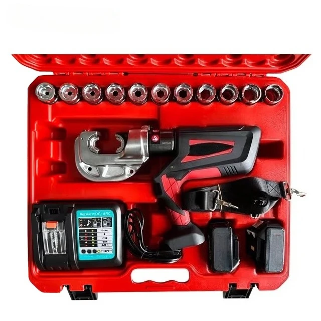 Электрические гидравлические клещи HL-400B 12T для быстрой и автоматической обжимки медных и PEX-кабелей с функцией сброса давления
Электрические гидравлические клещи HL-400B 12T для быстрой и автоматической обжимки медных и PEX-кабелей с функцией сброса давления