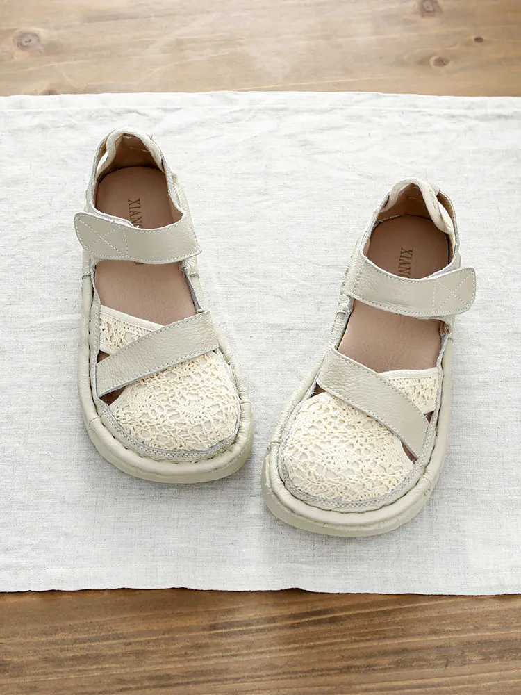 Handmade Leather Sandals Thick Bottom Head Cover Cute Big Head Shoes Mesh Summer Casual Breathable Pig Cage Shoes Roman Style
Handmade Leather Sandals Thick Bottom Head Cover Cute Big Head Shoes Mesh Summer Casual Breathable Pig Cage Shoes Roman Style