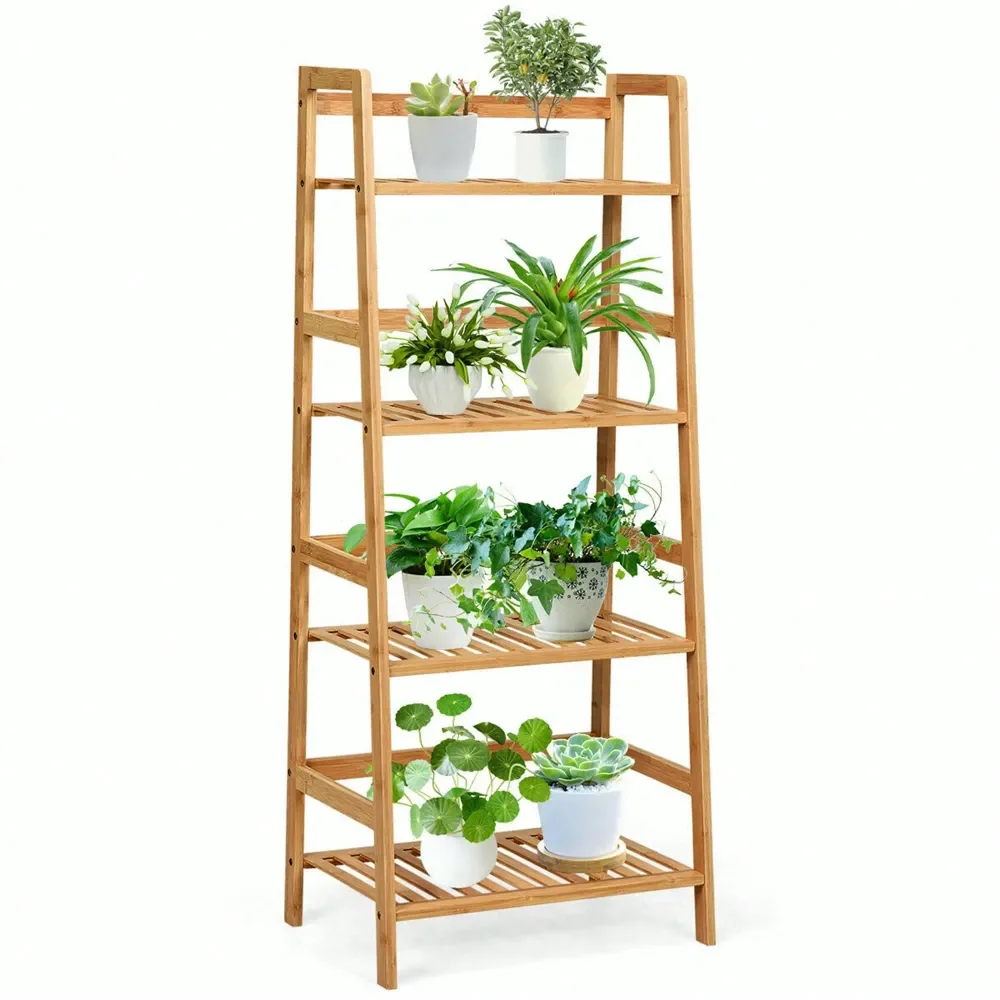 4Tier Bamboo Ladder Shelf Multipurpose Plant Display Stand Storage Bookshelf
4Tier Bamboo Ladder Shelf Multipurpose Plant Display Stand Storage Bookshelf
