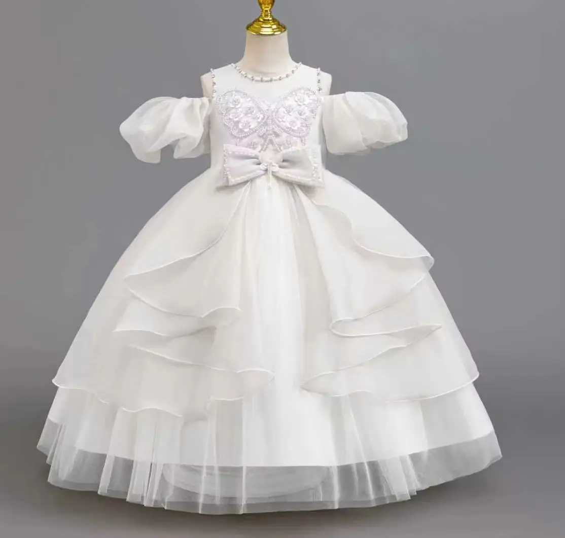 New Princess Girl Party Dresses Girls Concert Dress Long Ball Gown Pearls 4-12 Years Child Clothes
New Princess Girl Party Dresses Girls Concert Dress Long Ball Gown Pearls 4-12 Years Child Clothes