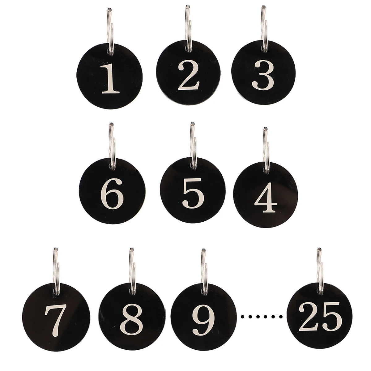25 Pcs Acrylic Number Tag Rings Round Hotel Hand Cards Black Color Dust Tools Travel Accessories
25 Pcs Acrylic Number Tag Rings Round Hotel Hand Cards Black Color Dust Tools Travel Accessories
