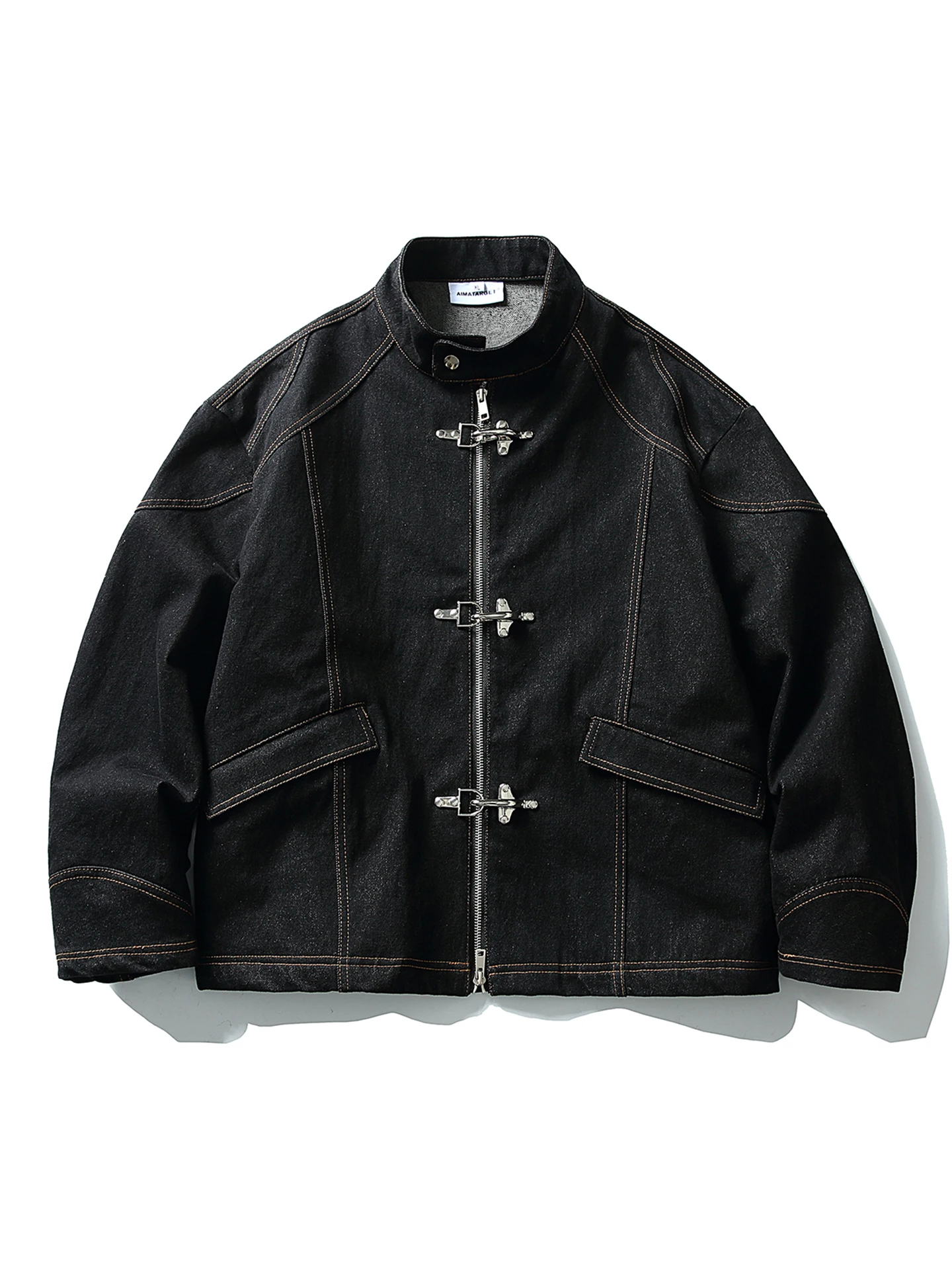 American Retro Deconstructed Aircrt Bule Jeans Jaet Men's Spring New Loose Stand Collar Workwear ort Outerwear
American Retro Deconstructed Aircrt Bule Jeans Jaet Men's Spring New Loose Stand Collar Workwear ort Outerwear