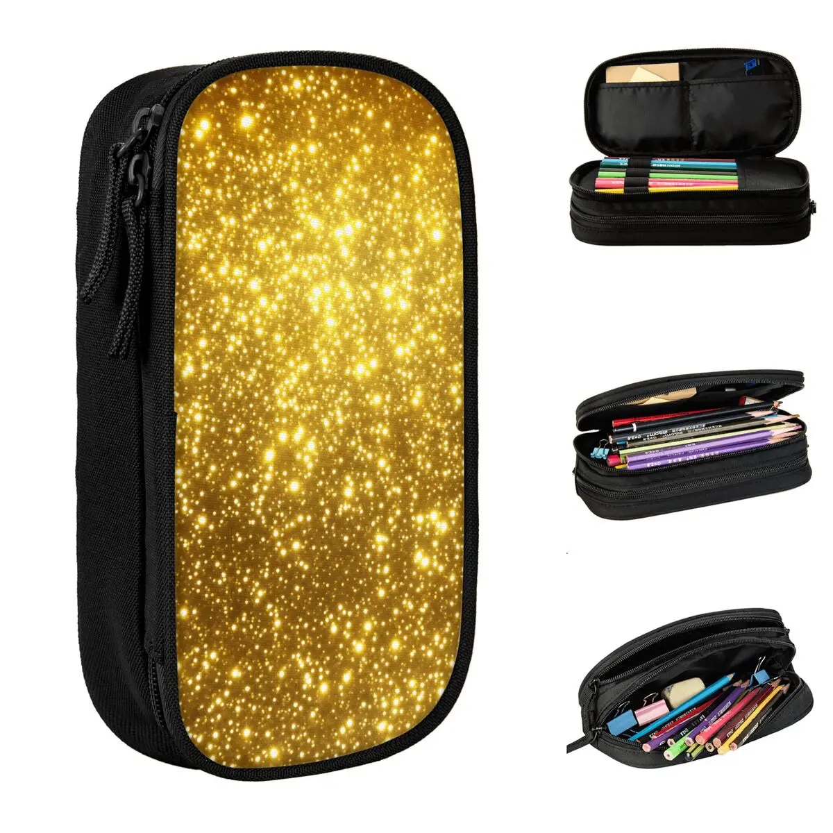 Glitter Gold Pencil Case Back To School Pencil Cases Zipper Boy Girl Cool Large Capacity Pencil Bag School Stationery
Glitter Gold Pencil Case Back To School Pencil Cases Zipper Boy Girl Cool Large Capacity Pencil Bag School Stationery