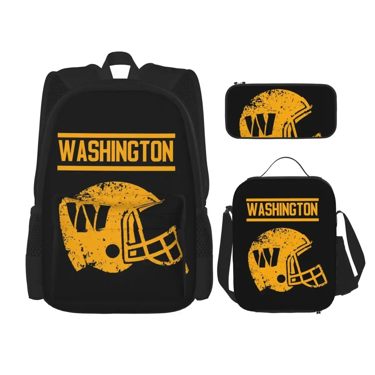 Washington Commanders Helmet Backpacks Boys Girls Bookbag Children School Bags Kids Rucksack Lunch Bag Pen Bag Three-Piece Set
Washington Commanders Helmet Backpacks Boys Girls Bookbag Children School Bags Kids Rucksack Lunch Bag Pen Bag Three-Piece Set