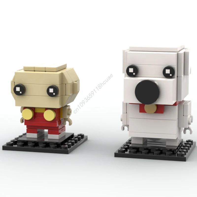 152 шт. MOC Family Guyes Stewie и Brian Brickheadz строительные блоки STEM образовательная конструкция пластиковая рождественская игрушка в подарок 
152 шт. MOC Family Guyes Stewie и Brian Brickheadz строительные блоки STEM образовательная конструкция пластиковая рождественская игрушка в подарок