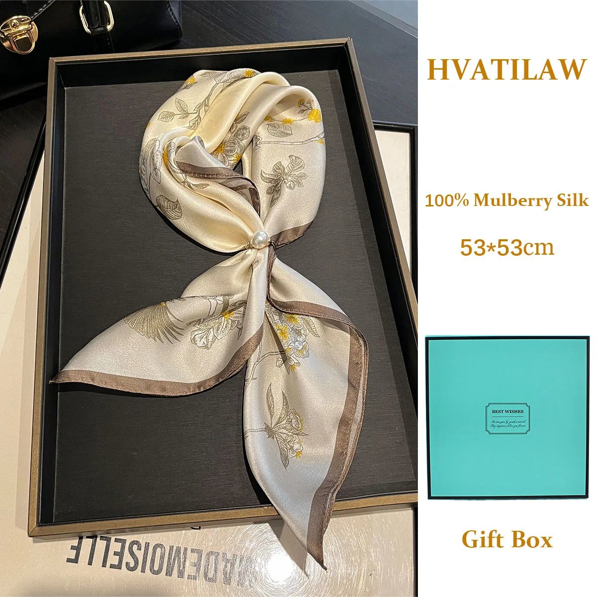 Luxury High Quality 100% Real Silk Scarf Women Shawl Wrap 53cm Square Neck Hair Pashmina Hijab Foulard Bandana Poncho Gift Box
Luxury High Quality 100% Real Silk Scarf Women Shawl Wrap 53cm Square Neck Hair Pashmina Hijab Foulard Bandana Poncho Gift Box