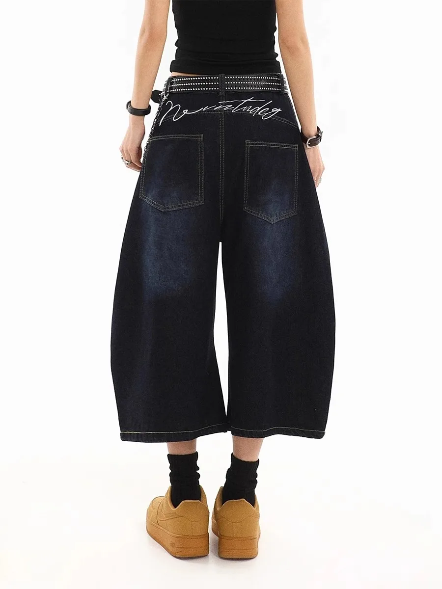 Vintage Women Baggy Washed Cropped Jeans Fashion Wide Leg Denim Shorts Korean Streetwear Oversized Straight Pants
Vintage Women Baggy Washed Cropped Jeans Fashion Wide Leg Denim Shorts Korean Streetwear Oversized Straight Pants
