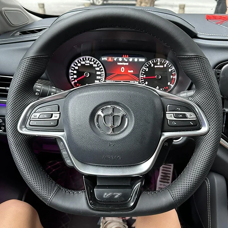 100% Fit For Zhonghua V6 V7 2018 2019 Auto Parts DIY Hand-stitched black Wear-resistant Genuine Leather car steering wheel cover
100% Fit For Zhonghua V6 V7 2018 2019 Auto Parts DIY Hand-stitched black Wear-resistant Genuine Leather car steering wheel cover