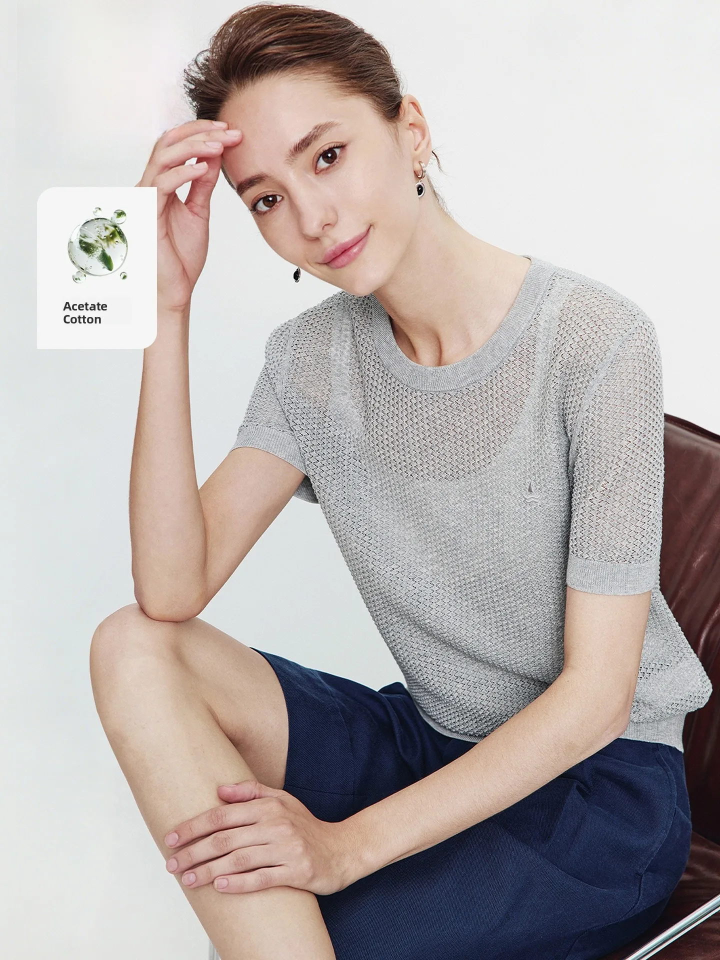 Женская футболка Navigare Casual с круглым вырезом, вязаная, с коротким рукавом, с вырезами, весна-лето, дышащая, из хлопка
Женская футболка Navigare Casual с круглым вырезом, вязаная, с коротким рукавом, с вырезами, весна-лето, дышащая, из хлопка