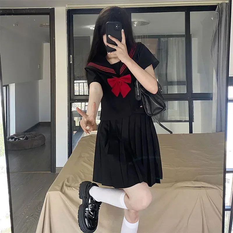 Japanese School Uniforms Black Seifuku Cosplay Graduation High School Student Pleated Skirt Dresses Sexy Sailor Blouse Costume
Japanese School Uniforms Black Seifuku Cosplay Graduation High School Student Pleated Skirt Dresses Sexy Sailor Blouse Costume