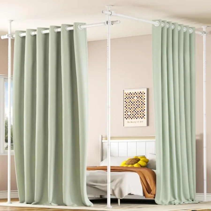 Room Divider No Drilling Curtain Tension Rods Wall Divider for Room Separation 4-10ft H 30-147"(W) Adjustable Heavy Duty Floor
Room Divider No Drilling Curtain Tension Rods Wall Divider for Room Separation 4-10ft H 30-147"(W) Adjustable Heavy Duty Floor