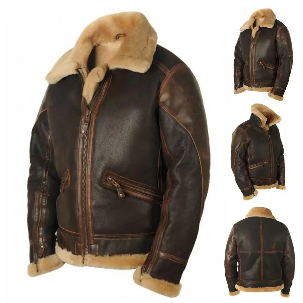 Men Coat Plush Long Sleeve Turndown Collar Men's Winter Warm Leather Jacket Lapel Lamb Hair Frosted Velvet Coat Jacket Outwear
Men Coat Plush Long Sleeve Turndown Collar Men's Winter Warm Leather Jacket Lapel Lamb Hair Frosted Velvet Coat Jacket Outwear
