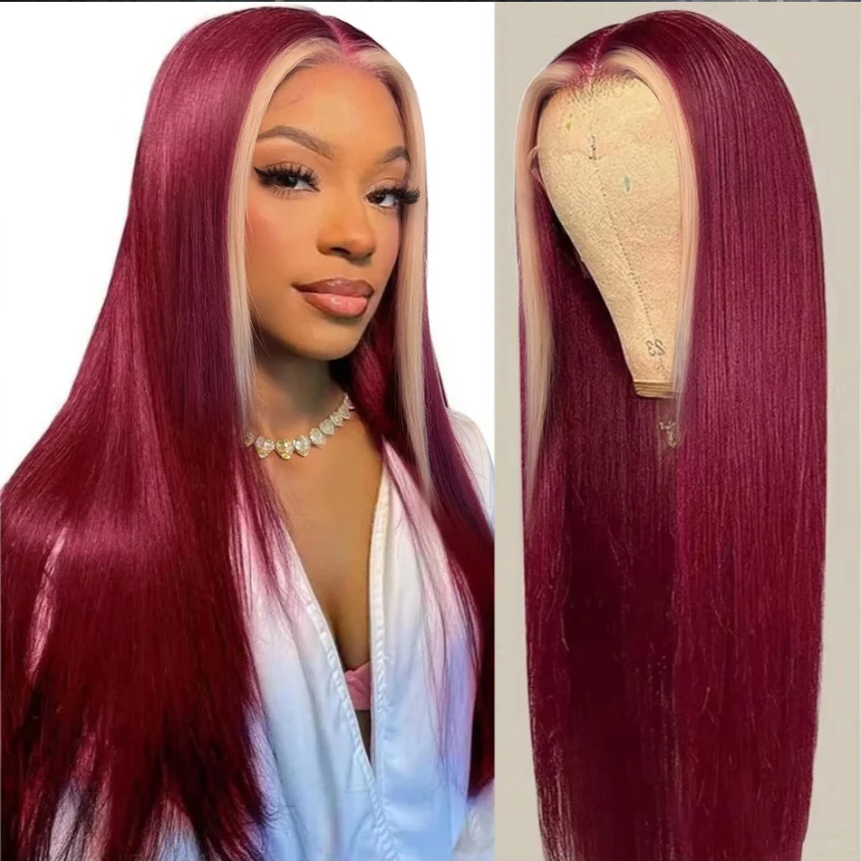 Burgundy 613 Highlighted Wig Bone Straight 13x4 Lace Front Human Hair Wig Brazilian 99J Red Colored Lace Frontal Wig For Women
Burgundy 613 Highlighted Wig Bone Straight 13x4 Lace Front Human Hair Wig Brazilian 99J Red Colored Lace Frontal Wig For Women