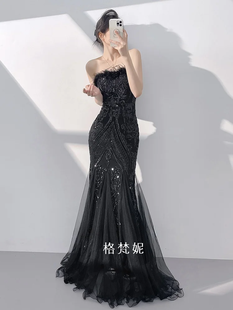 Вечернее платье Ele Bla с пайетками и сексуальным дизайном с завышенной талией и силуэтом «рыбий хвост» для вечеринок, свадеб, выступлений и свиданий
Вечернее платье Ele Bla с пайетками и сексуальным дизайном с завышенной талией и силуэтом «рыбий хвост» для вечеринок, свадеб, выступлений и свиданий