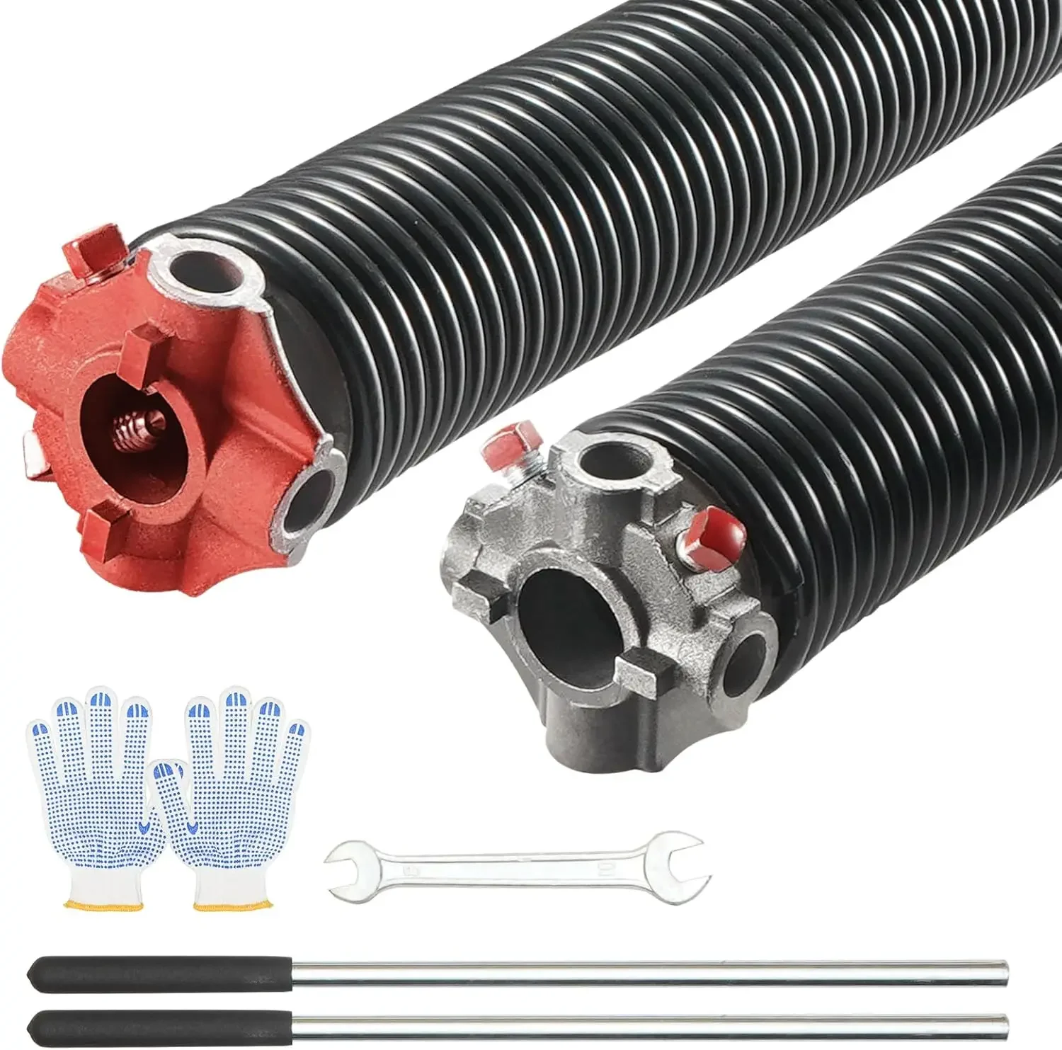 Garage Door Torsion Springs, 16000 Cycles, Pair of 0.25 x 2 x 30inch, Garage Door Springs with Non-Slip Winding Bars
Garage Door Torsion Springs, 16000 Cycles, Pair of 0.25 x 2 x 30inch, Garage Door Springs with Non-Slip Winding Bars