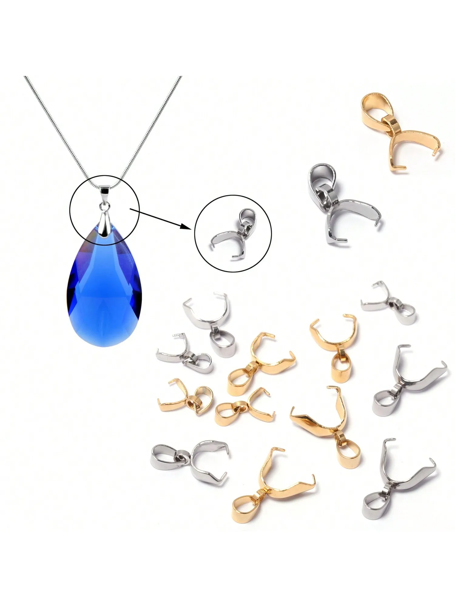 10-20pcs Stainless Steel Charms Pendant Clip Clasps Pinch Bail Clip for Necklace Pendant Connector DIY Jewelry Making Accessory
10-20pcs Stainless Steel Charms Pendant Clip Clasps Pinch Bail Clip for Necklace Pendant Connector DIY Jewelry Making Accessory