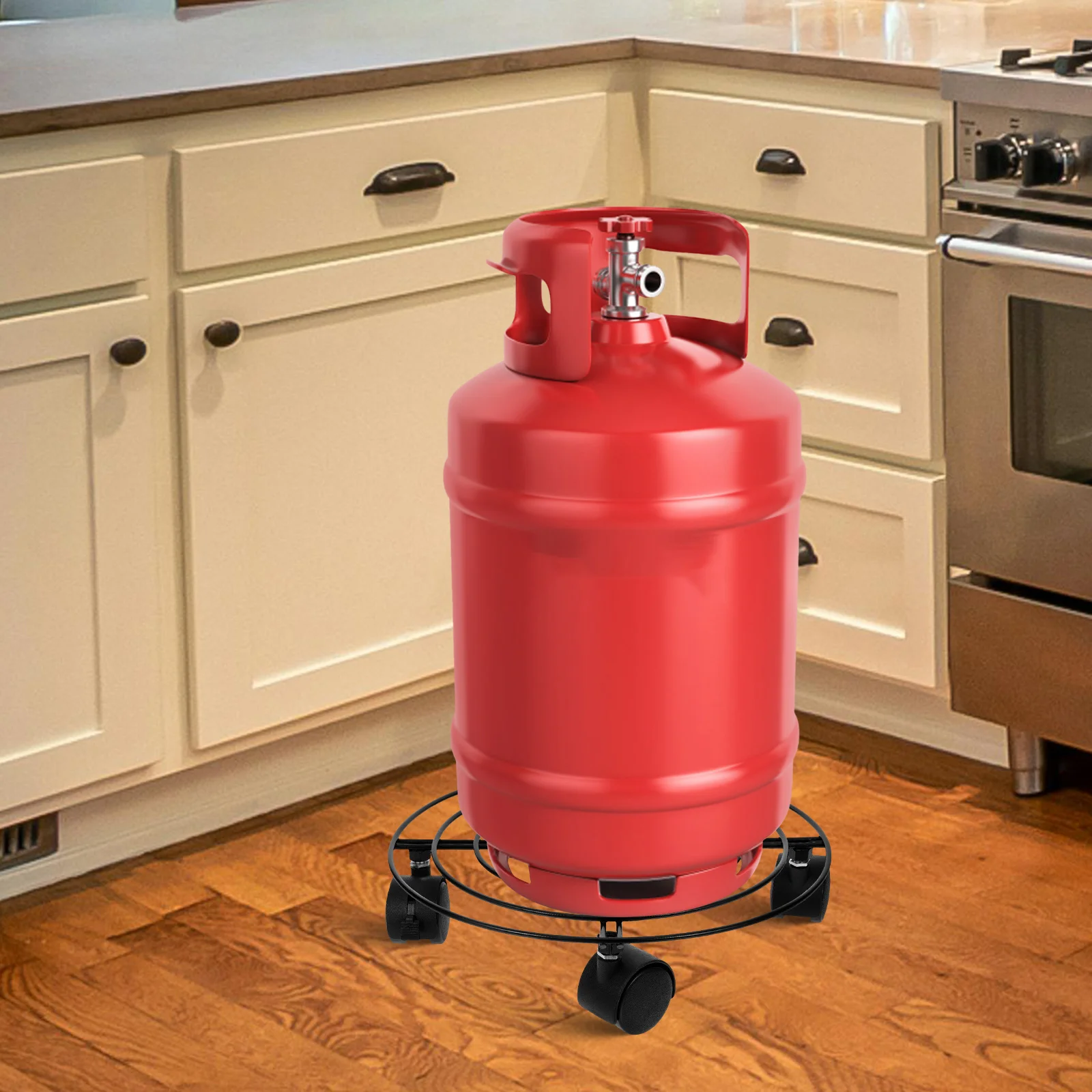 Gas Bottle Holder Tank Base Propane Pad Cylinder Tray Cart 27cm Bottom Movable Iron Construction Easy Mobility Brake
Gas Bottle Holder Tank Base Propane Pad Cylinder Tray Cart 27cm Bottom Movable Iron Construction Easy Mobility Brake