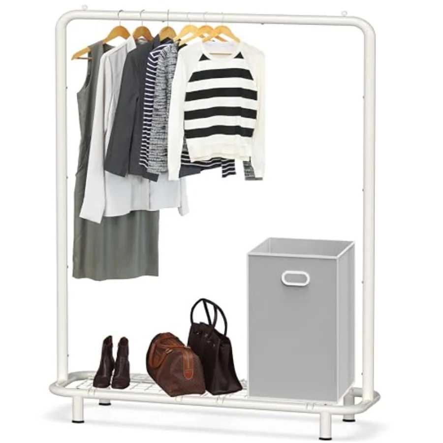 Clothing Rack with Industrial Pipe and Bottom Shelves
Clothing Rack with Industrial Pipe and Bottom Shelves