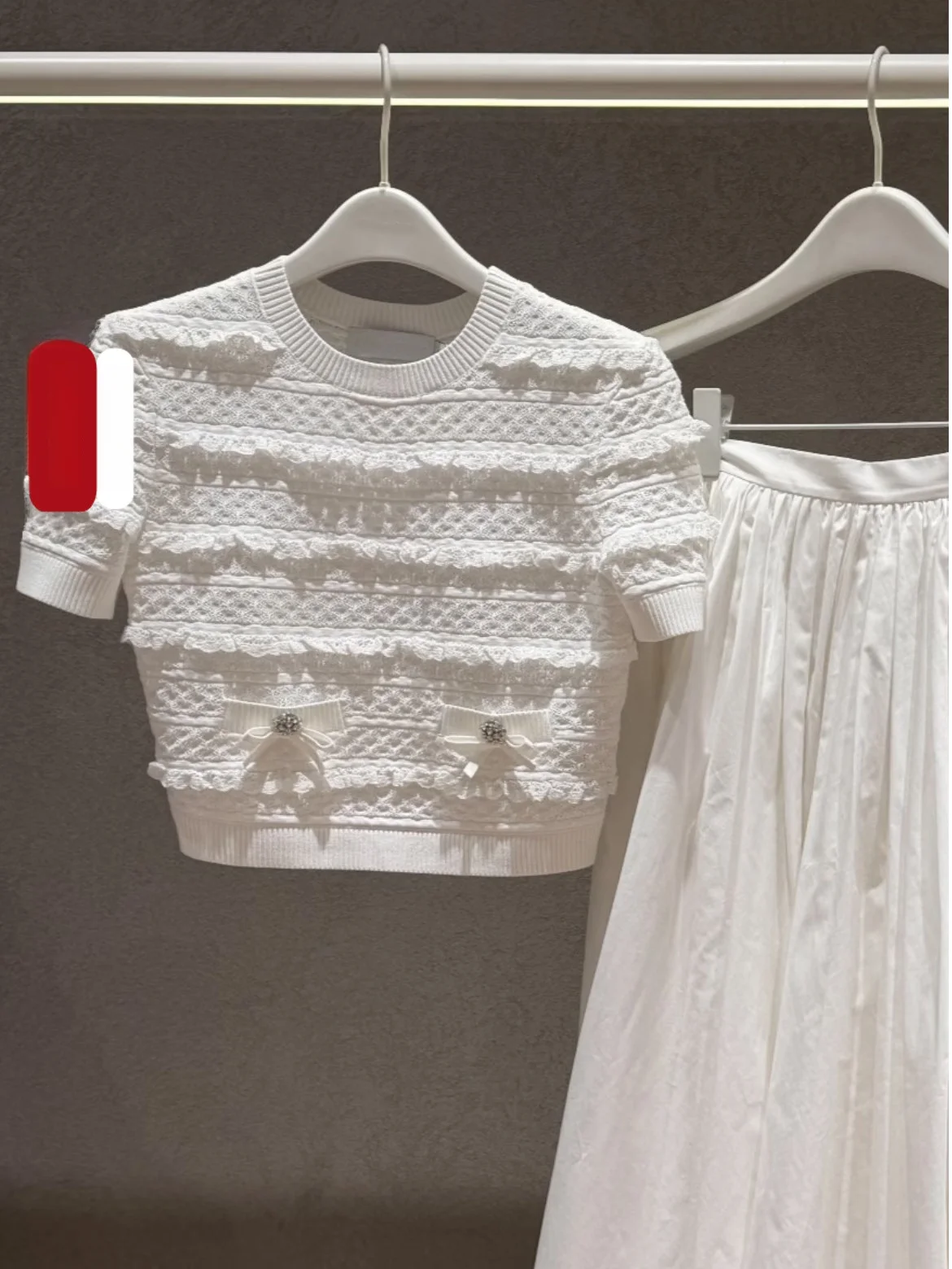 HEIDD French Style Splice Hollow out Knitted Short Sleeve Top White round Neck Crop Pullover for Women Summer Spring 2026
HEIDD French Style Splice Hollow out Knitted Short Sleeve Top White round Neck Crop Pullover for Women Summer Spring 2026