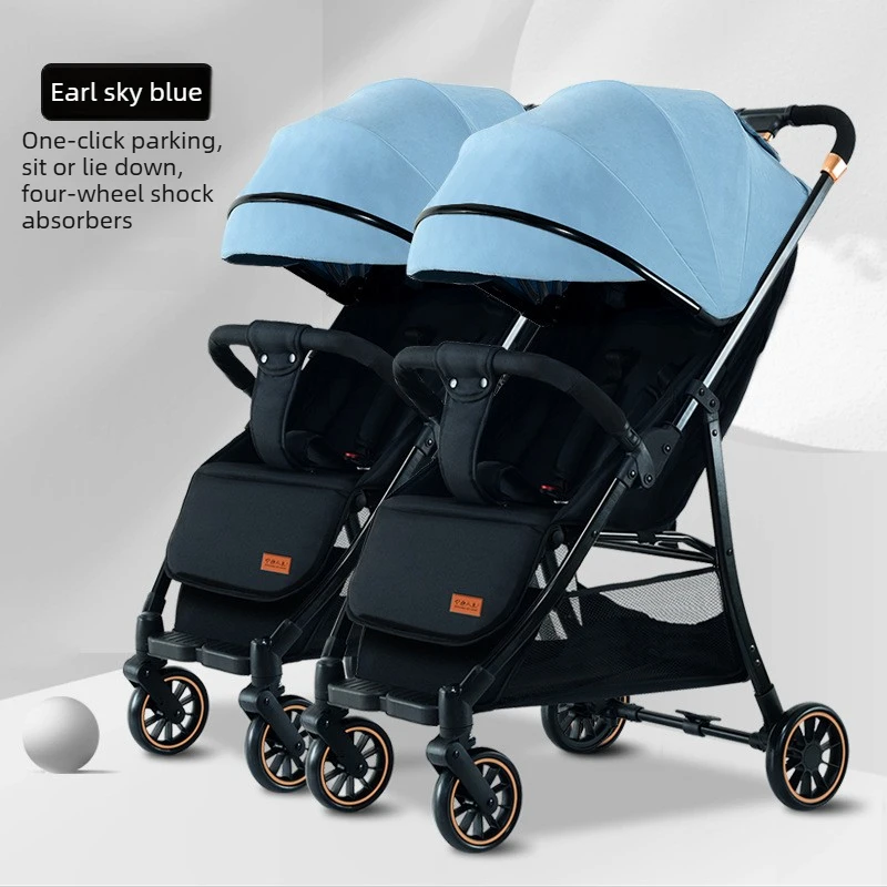 Twin Baby Stroller with SUV Wheels Spring Suspension Multi Position Recline and One Click Folding Travel Design
Twin Baby Stroller with SUV Wheels Spring Suspension Multi Position Recline and One Click Folding Travel Design