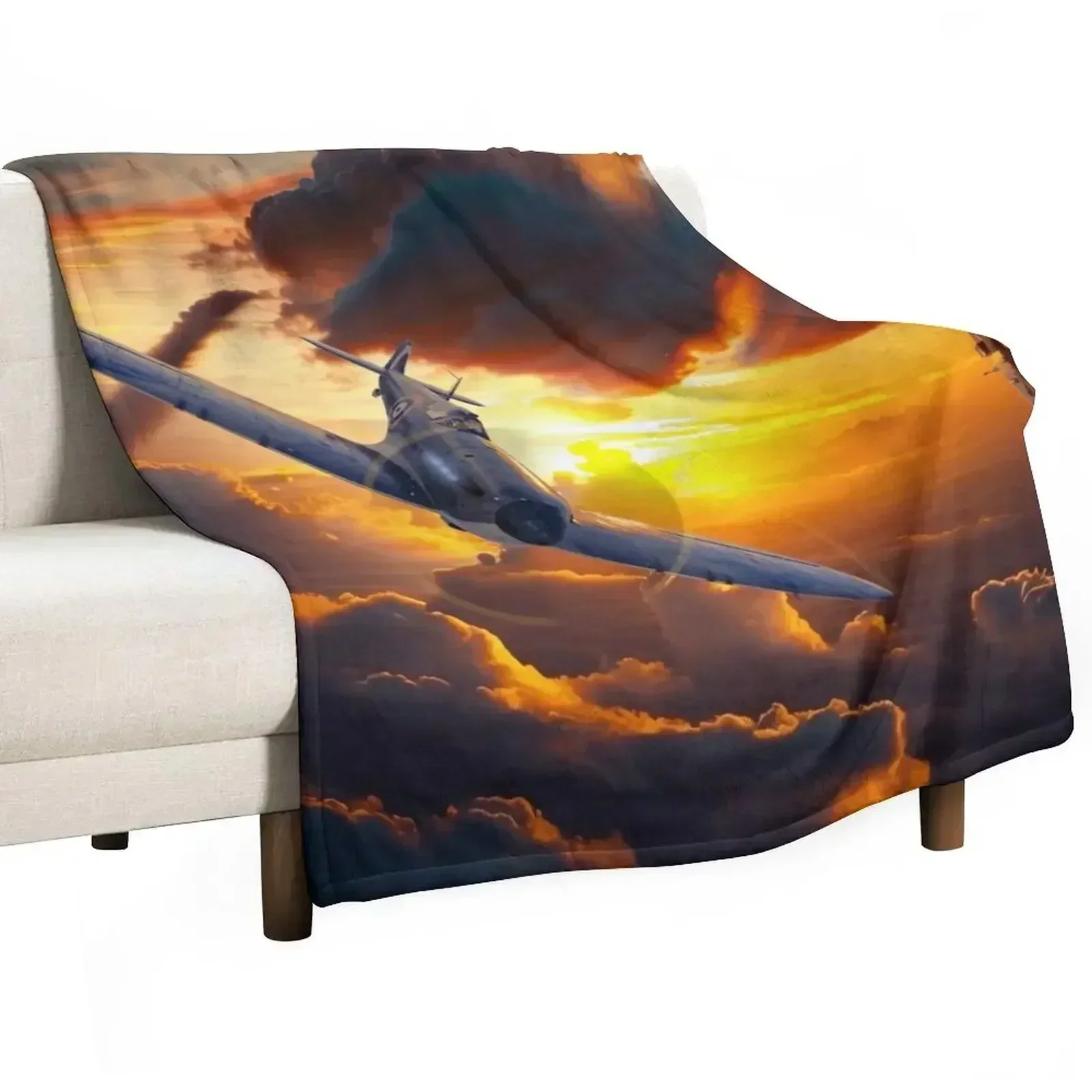 Spitfire Aircraft in the Sunset Aircraft art Throw Blanket Fluffy Cozy Throw Blanket for Home Decor
Spitfire Aircraft in the Sunset Aircraft art Throw Blanket Fluffy Cozy Throw Blanket for Home Decor