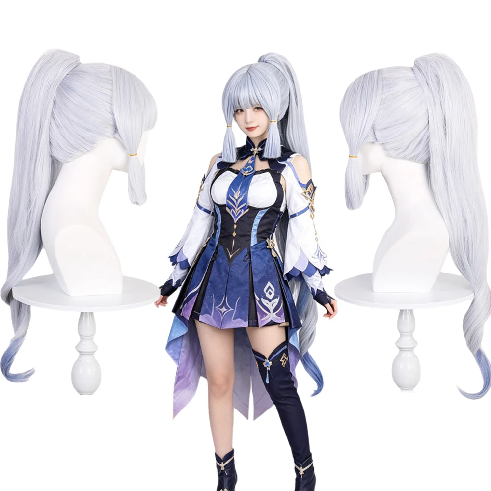 Silver Lavender Long Ponytail Cosplay Wig with Bangs High Temperature Fiber Synthetic Hair for Game Character Costume Party
Silver Lavender Long Ponytail Cosplay Wig with Bangs High Temperature Fiber Synthetic Hair for Game Character Costume Party