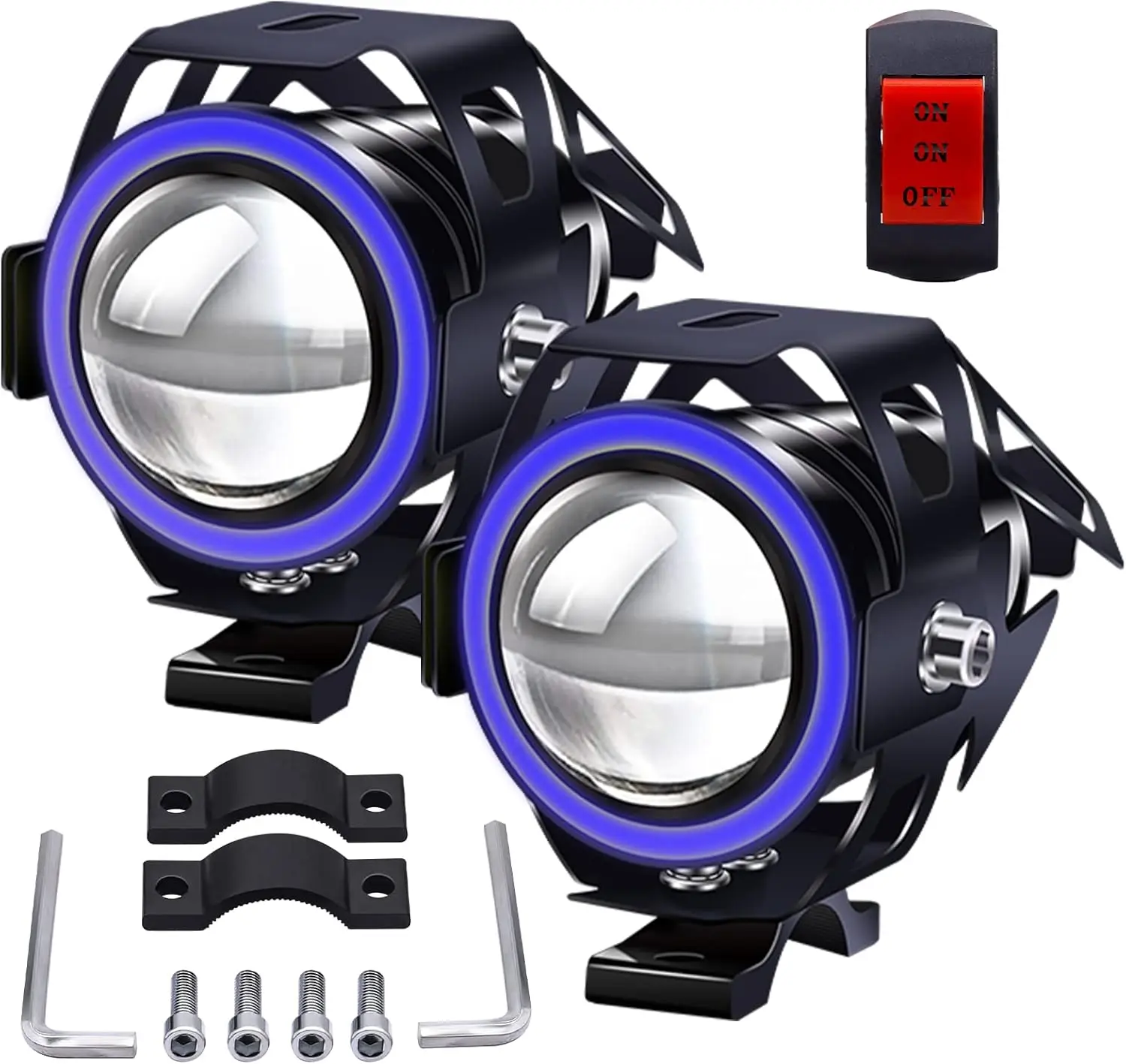 Комплект из 2-х светодиодных противотуманных фар STABLE BEAM для мотоциклов, 12В/24В, дневные ходовые огни для квадроциклов, скутеров, грузовиков (синие)
Комплект из 2-х светодиодных противотуманных фар STABLE BEAM для мотоциклов, 12В/24В, дневные ходовые огни для квадроциклов, скутеров, грузовиков (синие)