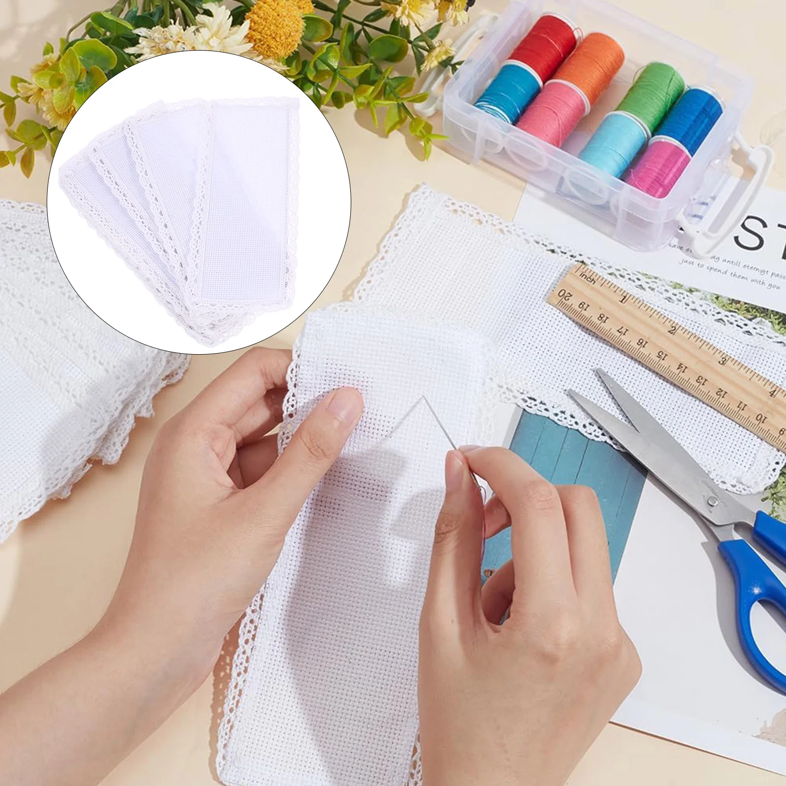 10 Pcs Embroidery Book Marks Cross Stitch Bookmark Thread Kit Blank DIY Bookmarks Stand White Polyester Student
10 Pcs Embroidery Book Marks Cross Stitch Bookmark Thread Kit Blank DIY Bookmarks Stand White Polyester Student