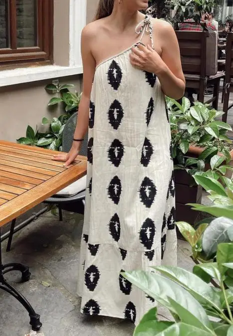 2025 Summer New French Design Single Shoulder Strap Beach Skirt Women's Dress
2025 Summer New French Design Single Shoulder Strap Beach Skirt Women's Dress