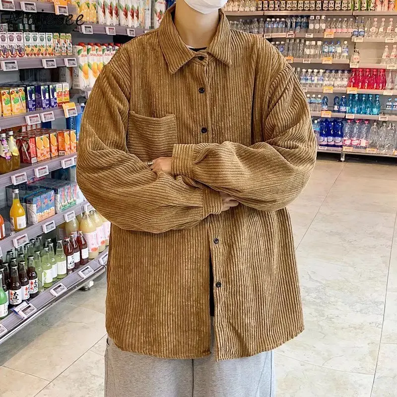 Corduroy Shirts Men Long Sleeve Spring American Vintage Pockets Casual Trendy Handsome Loose Tops Clothing Harajuku Solid Simple
Corduroy Shirts Men Long Sleeve Spring American Vintage Pockets Casual Trendy Handsome Loose Tops Clothing Harajuku Solid Simple