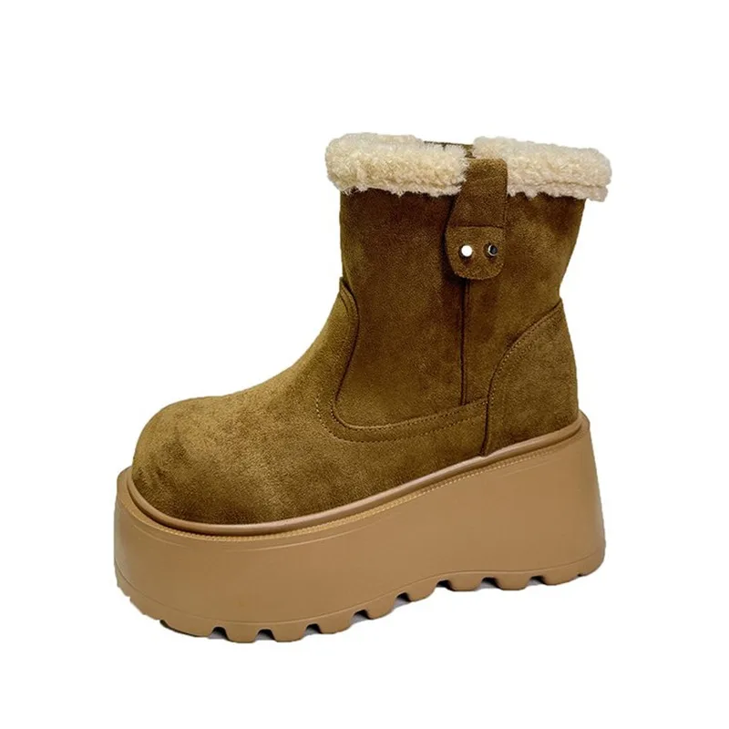 New Thick Bottom Warm Anti-Slip Cotton Snow Boots Women's Winter High Heel Fleece Lined Booties Non-Slip Rubber Sole Ankle Boots
New Thick Bottom Warm Anti-Slip Cotton Snow Boots Women's Winter High Heel Fleece Lined Booties Non-Slip Rubber Sole Ankle Boots