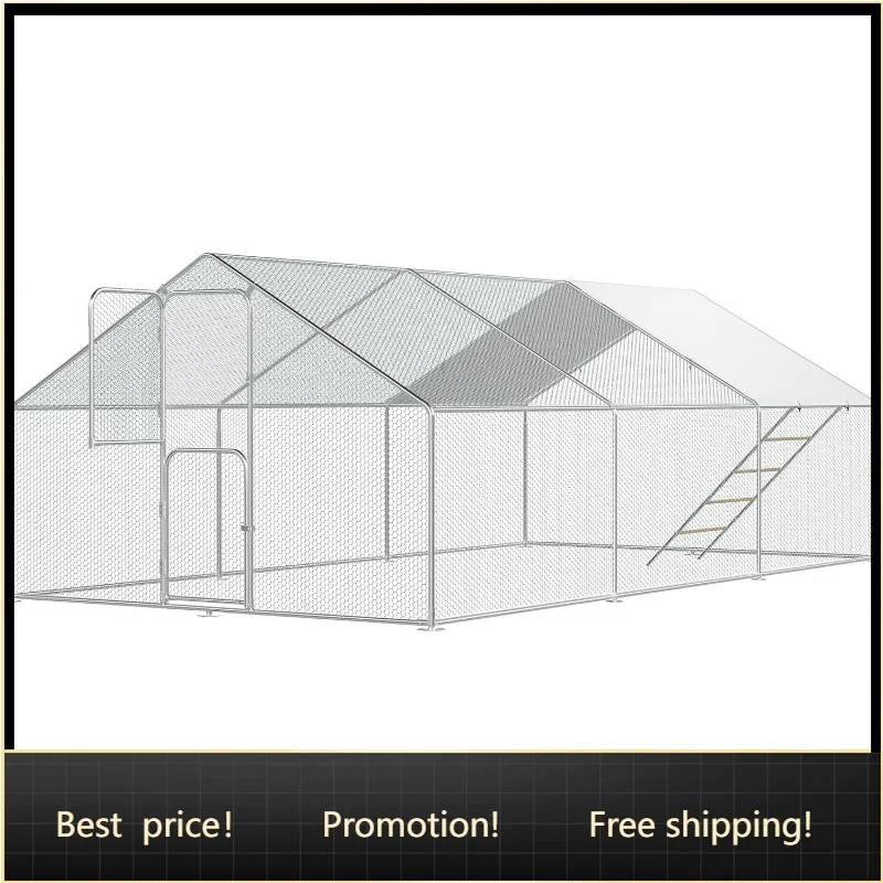 Large Metal Chicken Coop Walk in & Run– Heavy Duty Outdoor Poultry Run with Protective Cover for 25-35 Chickens, Ducks, or Rabbi
Large Metal Chicken Coop Walk in & Run– Heavy Duty Outdoor Poultry Run with Protective Cover for 25-35 Chickens, Ducks, or Rabbi