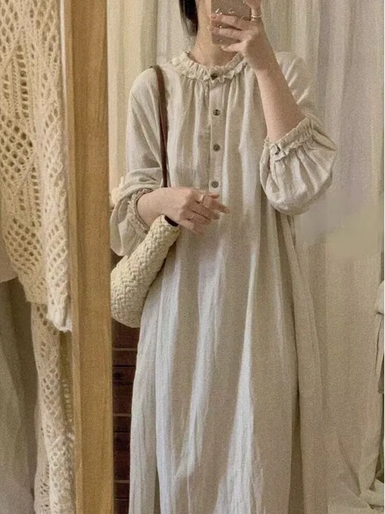 Spring Cotton Linen Loose Women's Dr Vintage Conceal Meat Long Skirt Breathable Comfortable Casual Sle plus Size
Spring Cotton Linen Loose Women's Dr Vintage Conceal Meat Long Skirt Breathable Comfortable Casual Sle plus Size