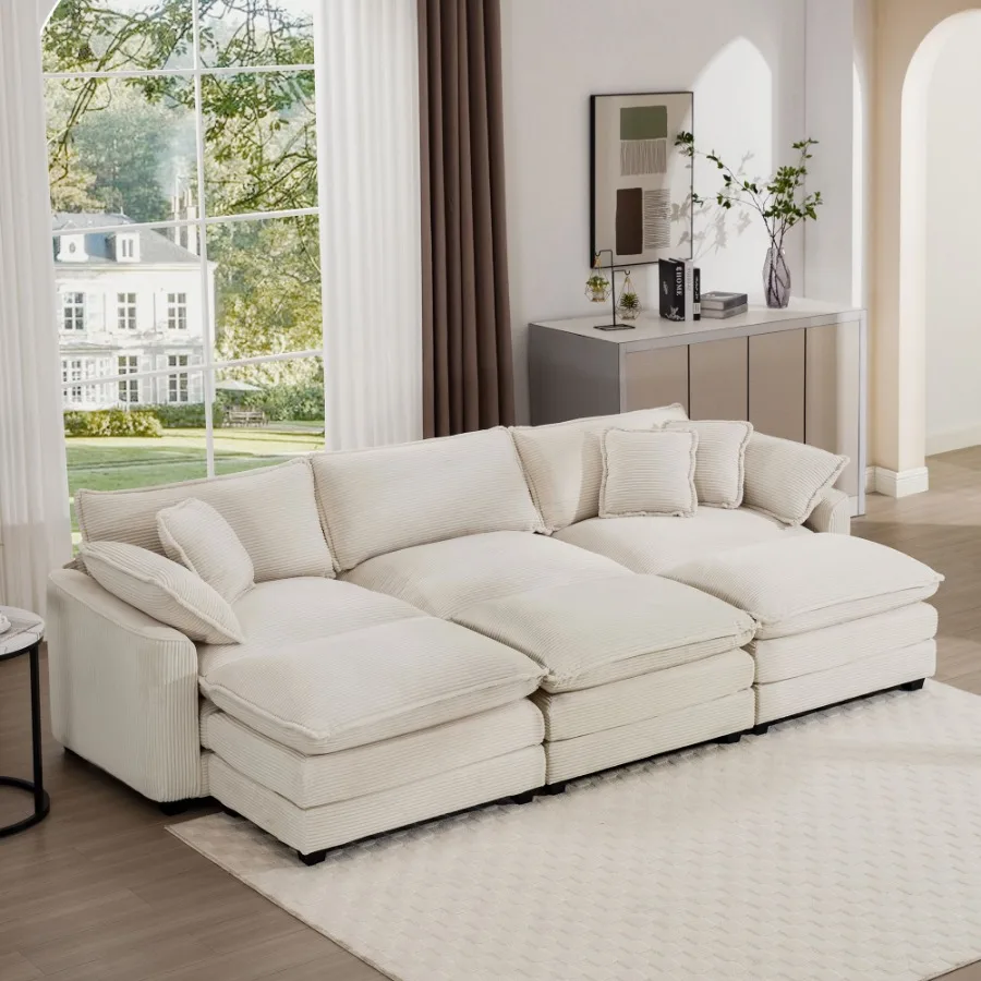 Oversized Modular Cushioned Sofa with 3 mans Modular Sofa Set to work as Sleeper Sofa Bed 6 Piece Sofa Set with One 3 Seater So
Oversized Modular Cushioned Sofa with 3 mans Modular Sofa Set to work as Sleeper Sofa Bed 6 Piece Sofa Set with One 3 Seater So