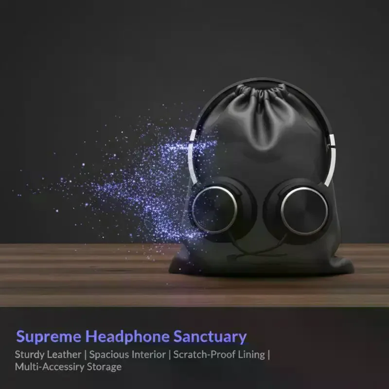 1Pcs PU Leather Drawstring Storage Bag Black Dust-proof Pouch Multi-purpose Bag for Headphone Small Accessories
1Pcs PU Leather Drawstring Storage Bag Black Dust-proof Pouch Multi-purpose Bag for Headphone Small Accessories