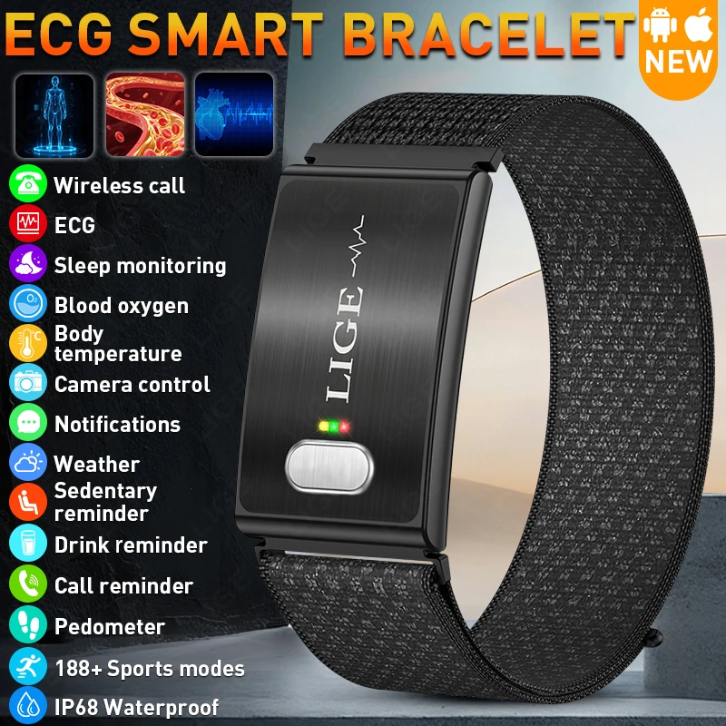 Fitness Tracker Sport Band 2026 New Health Smart Bracelet ECG HRV Monitor Waterproof Wristband No Screen Smartwatch Women Men
Fitness Tracker Sport Band 2026 New Health Smart Bracelet ECG HRV Monitor Waterproof Wristband No Screen Smartwatch Women Men