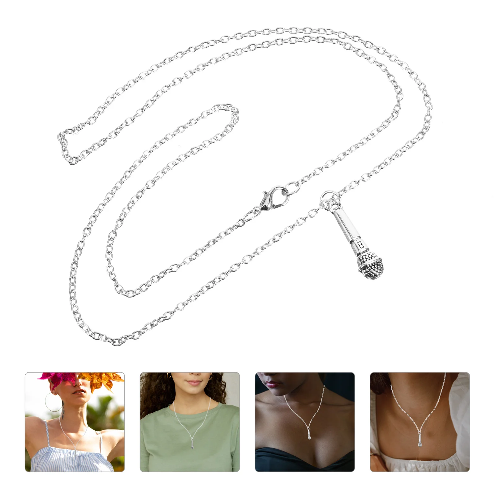 Host Pendant Singer Speech Singing Microphone Necklace Gift for Female Women Chain Alloy Women's
Host Pendant Singer Speech Singing Microphone Necklace Gift for Female Women Chain Alloy Women's