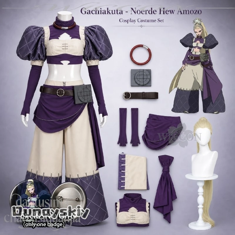 Anime Gachiakuta Cosplay Noerde Hew Amozo Costume Handsome Punk Dark Purple Top Pants Bag Necklace Wigs Halloween Christmas Cos
Anime Gachiakuta Cosplay Noerde Hew Amozo Costume Handsome Punk Dark Purple Top Pants Bag Necklace Wigs Halloween Christmas Cos