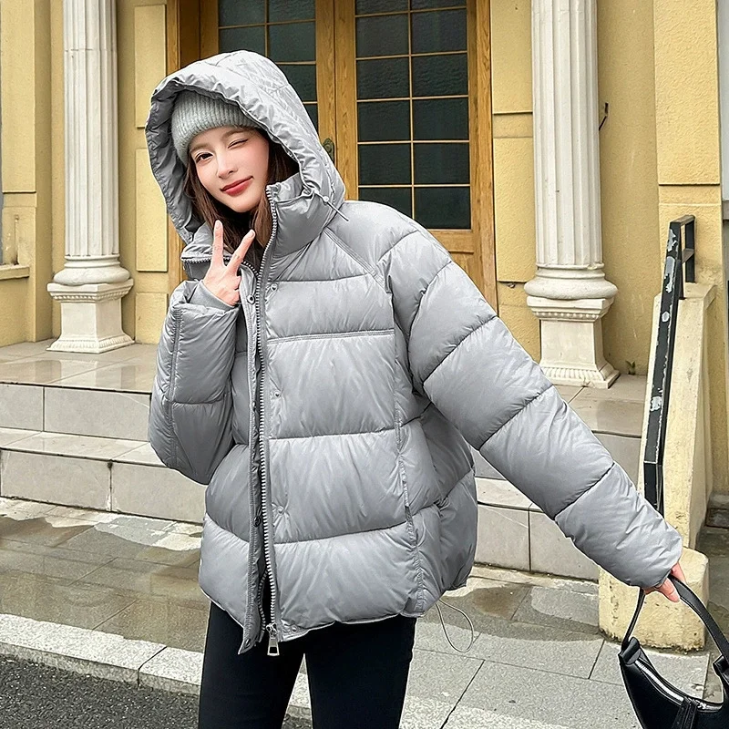 Winter Jacket Women Cotton Padded Coat Korean Loose Hooded Warm Ladies Thick Coat Solid Casual Student Jackets Female Outerwear
Winter Jacket Women Cotton Padded Coat Korean Loose Hooded Warm Ladies Thick Coat Solid Casual Student Jackets Female Outerwear