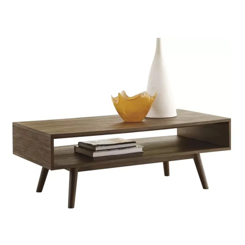 Elegant accent furniture modern oak colored coffee table with wooden legs
Elegant accent furniture modern oak colored coffee table with wooden legs