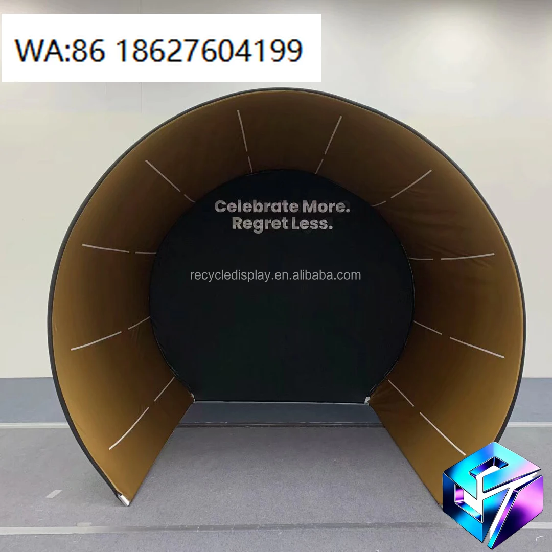 Custom Printed Logo Photo Booth Backdrop Semicircular Tunnel 360 Round Enclosure Booth For Trade Show Event Party
Custom Printed Logo Photo Booth Backdrop Semicircular Tunnel 360 Round Enclosure Booth For Trade Show Event Party