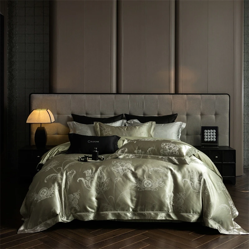 Luxury High Precision Damask Jacquard Egyptian Cotton Soft Silky Bedding Set Duvet Cover Bed Sheet/Fitted Sheet Pillowcases 4Pcs
Luxury High Precision Damask Jacquard Egyptian Cotton Soft Silky Bedding Set Duvet Cover Bed Sheet/Fitted Sheet Pillowcases 4Pcs
