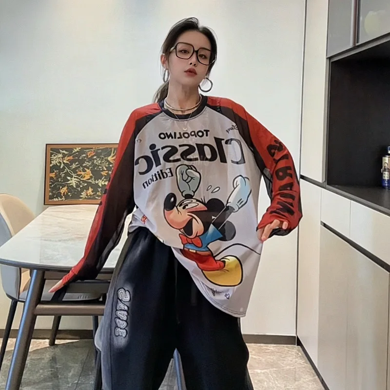 Cartoon Disney MickeyMouse Top Autumn Cotton Crew Neck Long Sleeve Graphic T Shirts Autumn Cotton Women's T-Shirt Feminist Shirt
Cartoon Disney MickeyMouse Top Autumn Cotton Crew Neck Long Sleeve Graphic T Shirts Autumn Cotton Women's T-Shirt Feminist Shirt