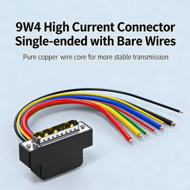 9W4 High Current Connector With Bare Copper Wire Cores For Stable Power Transmission And Gold Plated Copper Pin F19E
9W4 High Current Connector With Bare Copper Wire Cores For Stable Power Transmission And Gold Plated Copper Pin F19E