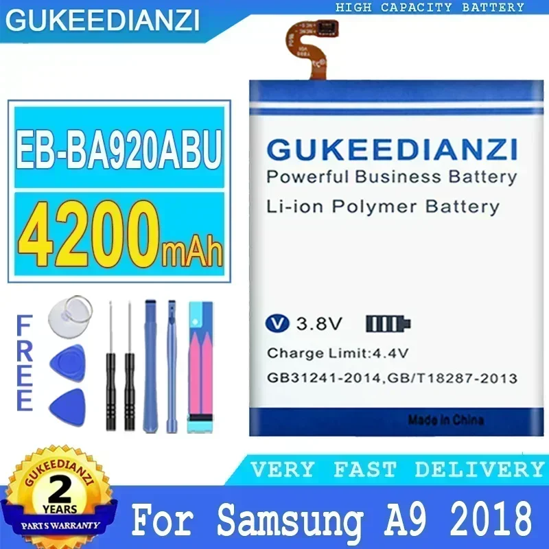 4200 мАч EB-BA920ABU Аккумулятор большой емкости для мобильного телефона Samsung Galaxy A9 2018 A9s A9 Star Pro A9StarPro SM-A920F A9200
4200 мАч EB-BA920ABU Аккумулятор большой емкости для мобильного телефона Samsung Galaxy A9 2018 A9s A9 Star Pro A9StarPro SM-A920F A9200